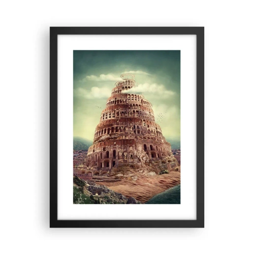 Poster in een zwarte lijst - Toren van Babel - 30x40 cm