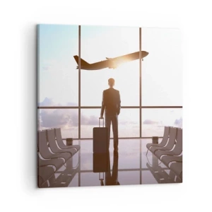 Schilderen op canvas - Je hebt tijd, doe het rustig aan - 50x50 cm