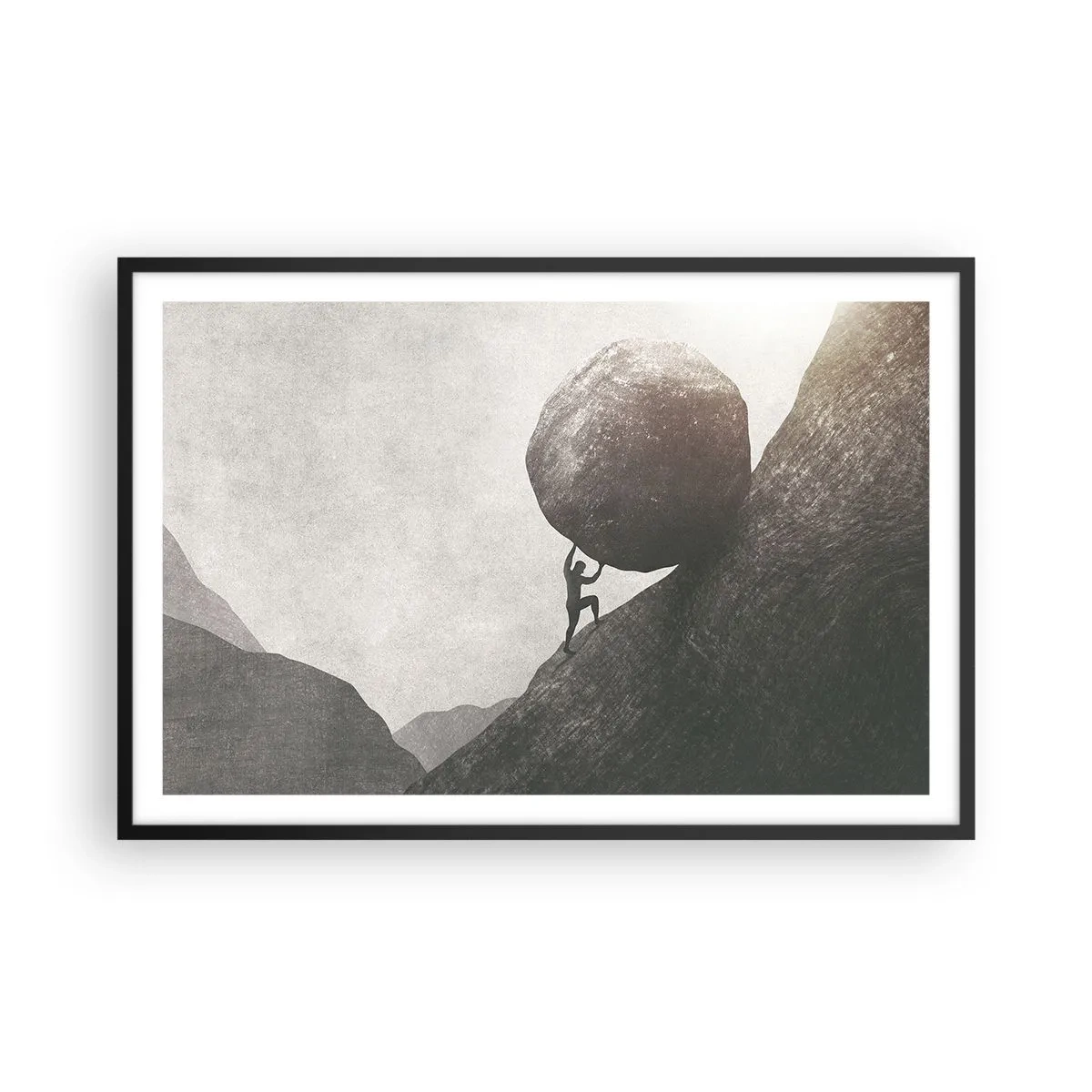 Poster in een zwarte lijst - Ik geloof tegen alle hoop in - 91x61 cm