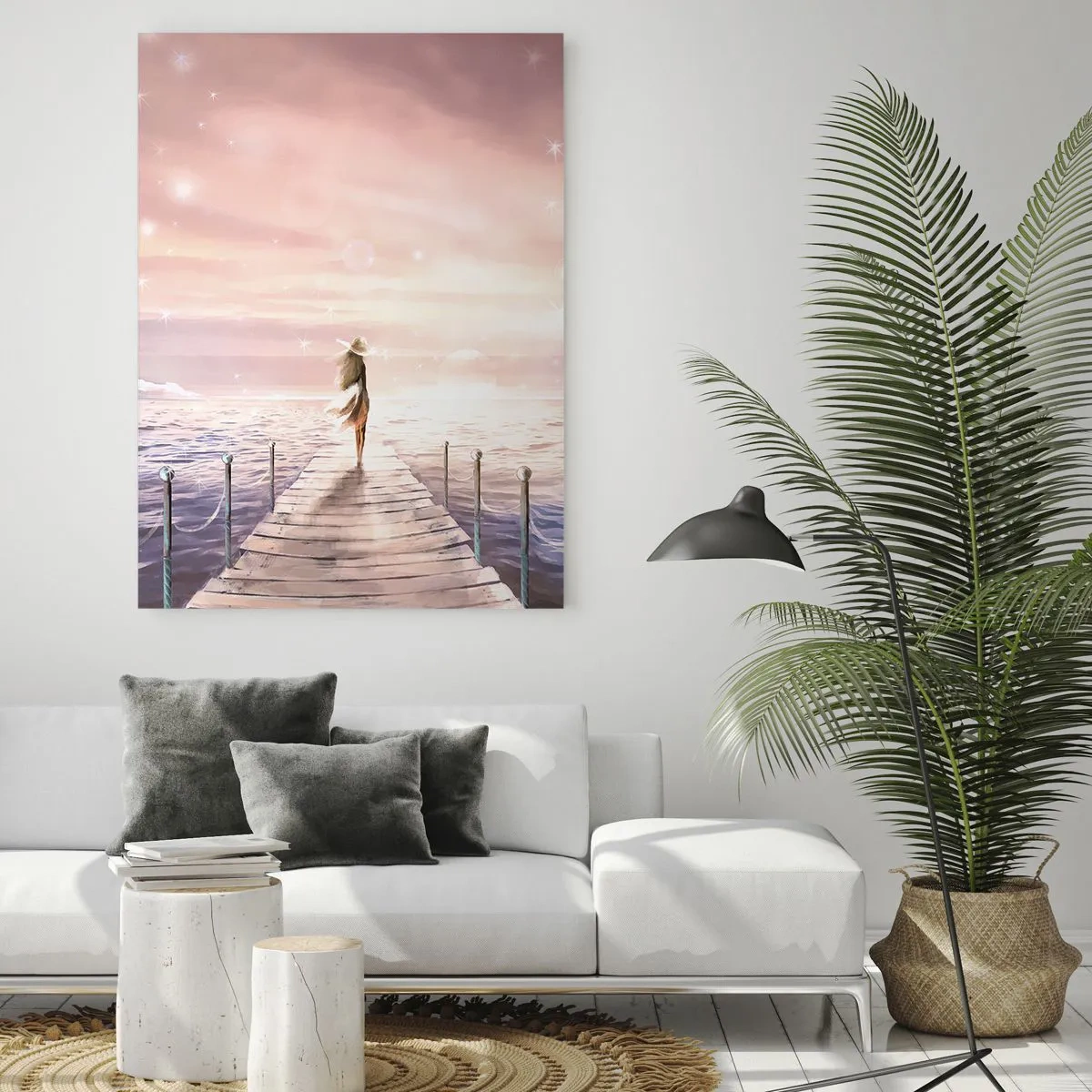Schilderen op glas - In het licht van een droom - 50x70 cm