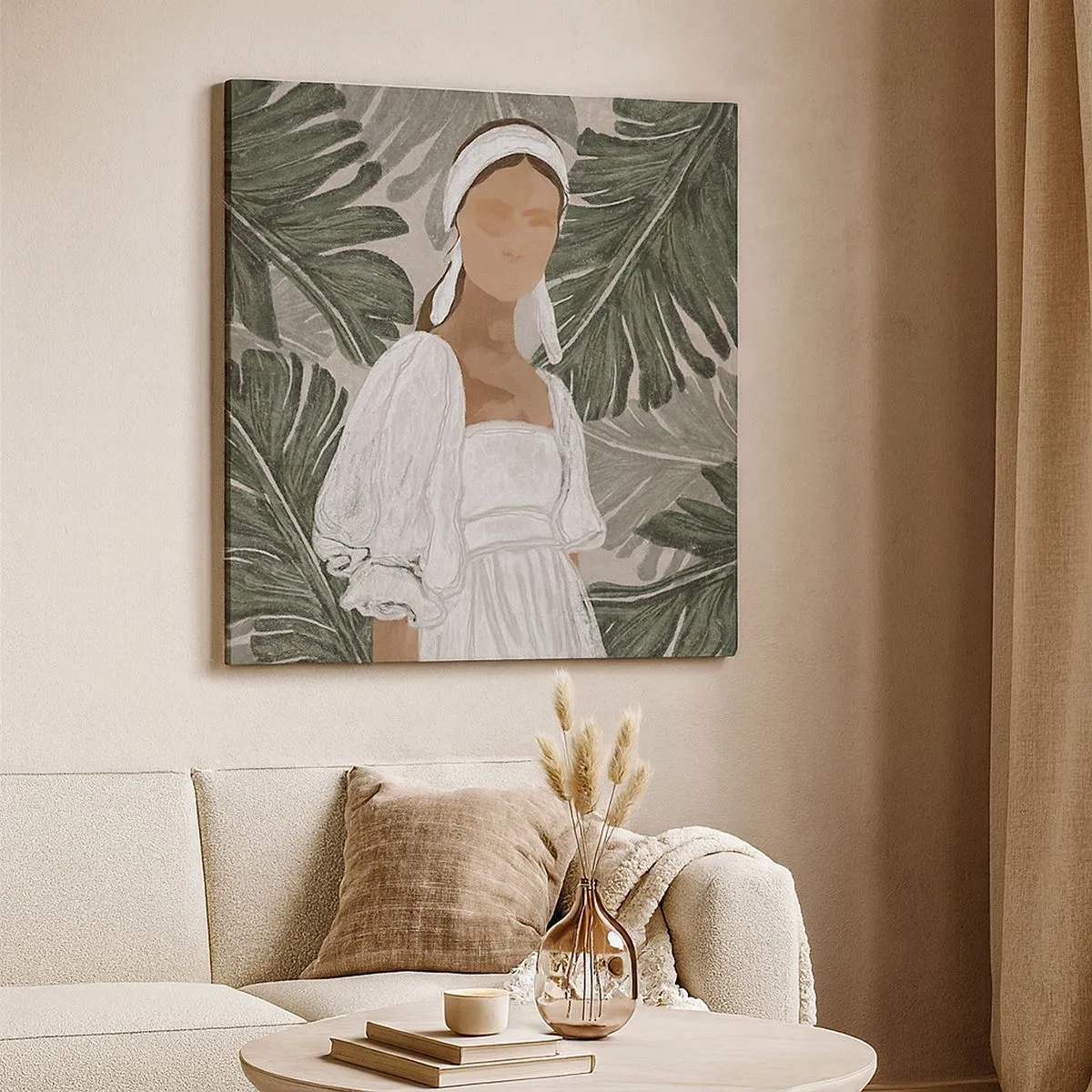 Schilderen op canvas - Exotisch portret - 30x30 cm