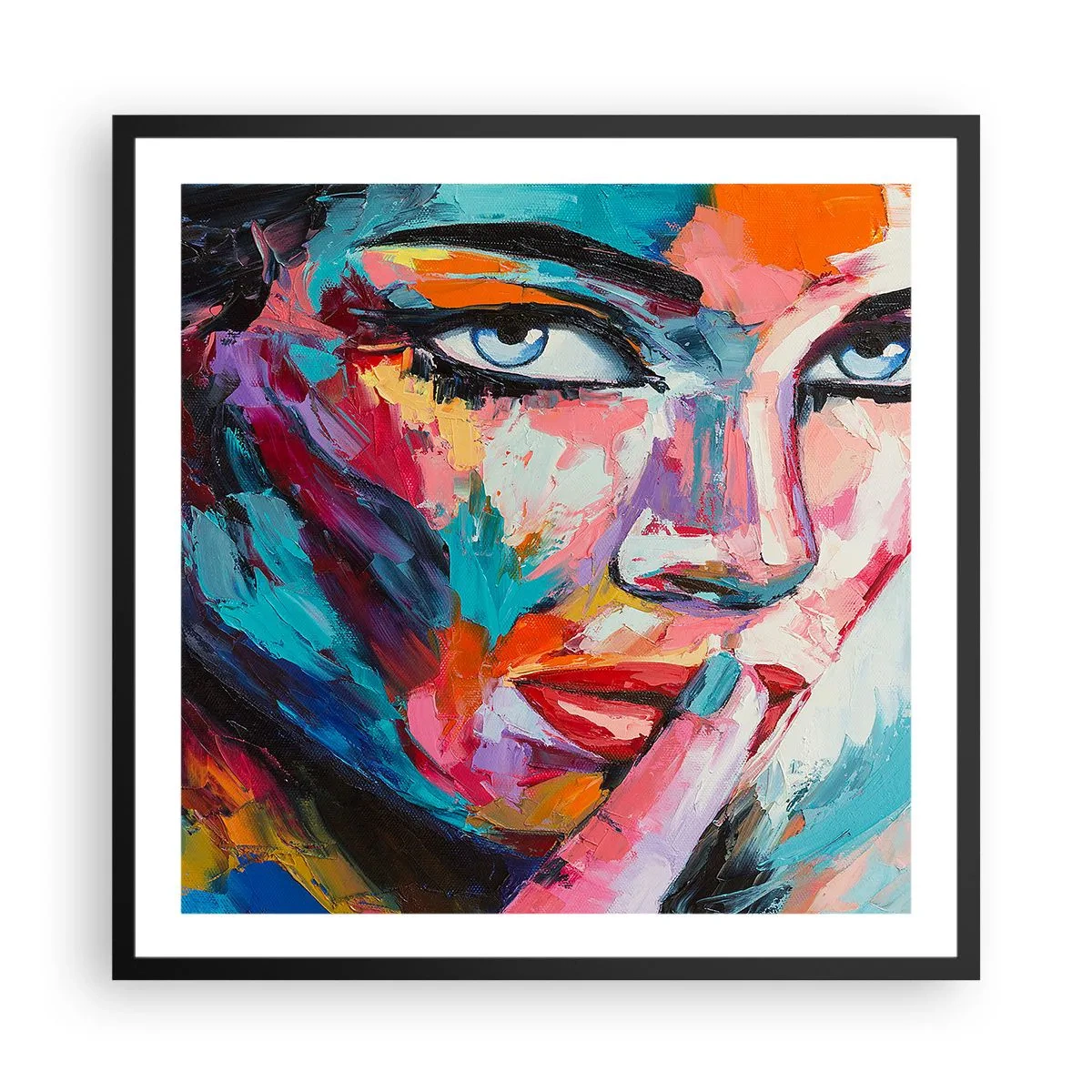 Poster in een zwarte lijst - Ons eerste geheim - 60x60 cm