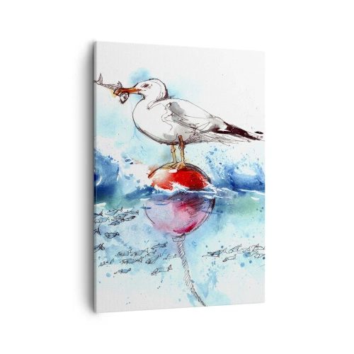 Schilderen op canvas - Succesvolle vangst - 50x70 cm