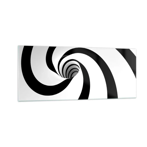 Schilderen op glas - Toegeven aan de draaikolk? - 100x40 cm