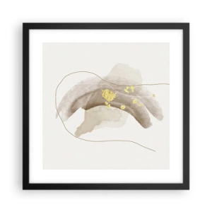 Poster in een zwarte lijst - Ontmoet in de ruimte - 40x40 cm