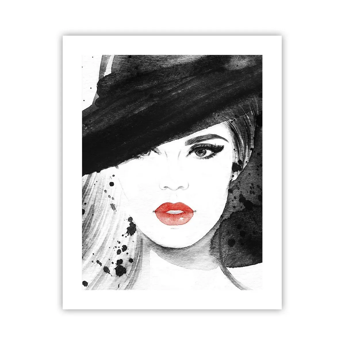 Poster - Vrouw in het zwart - 40x50 cm