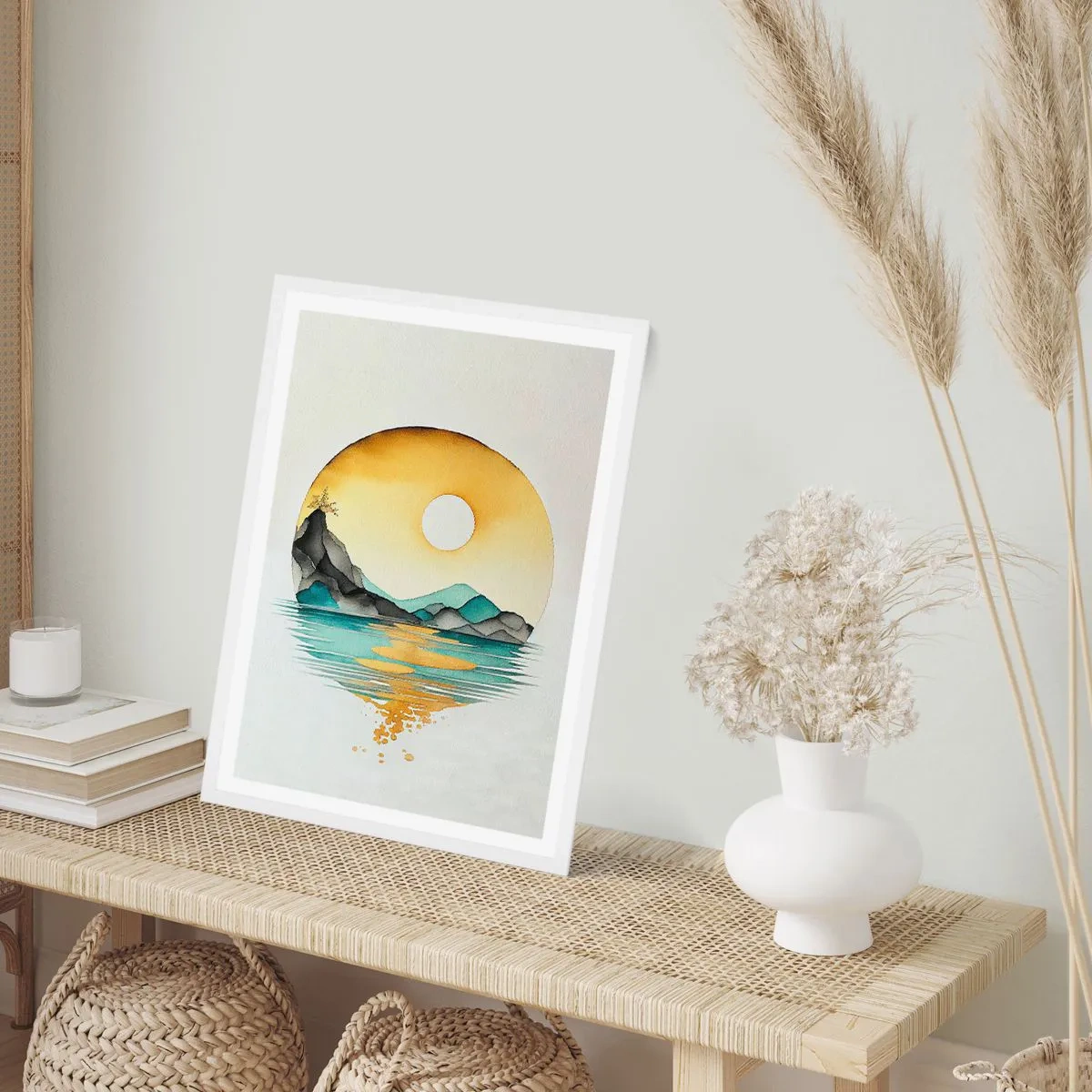 Poster in een witte lijst - In de cirkel van schoonheid - 30x40 cm