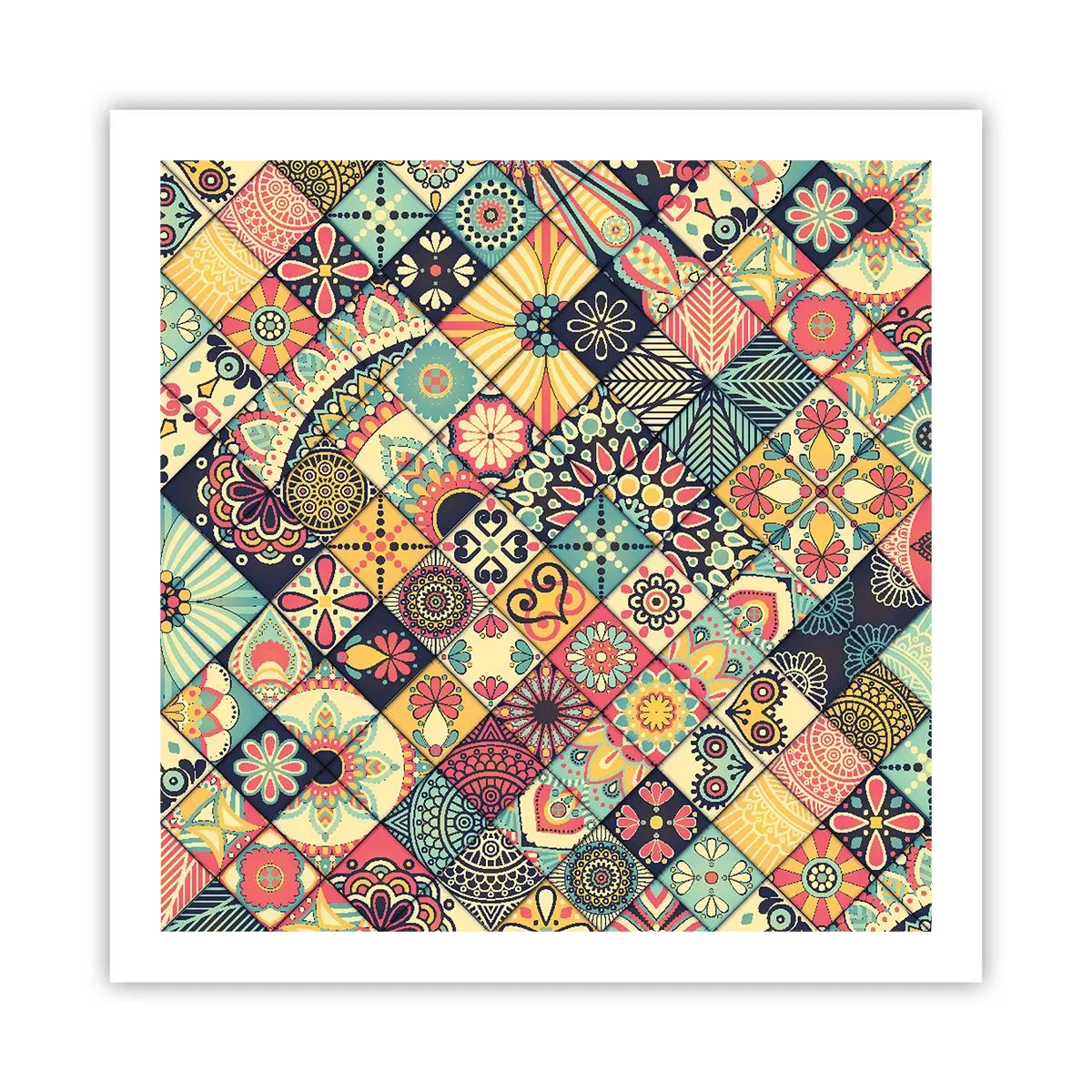 Poster - Marokkaanse sfeer - 60x60 cm