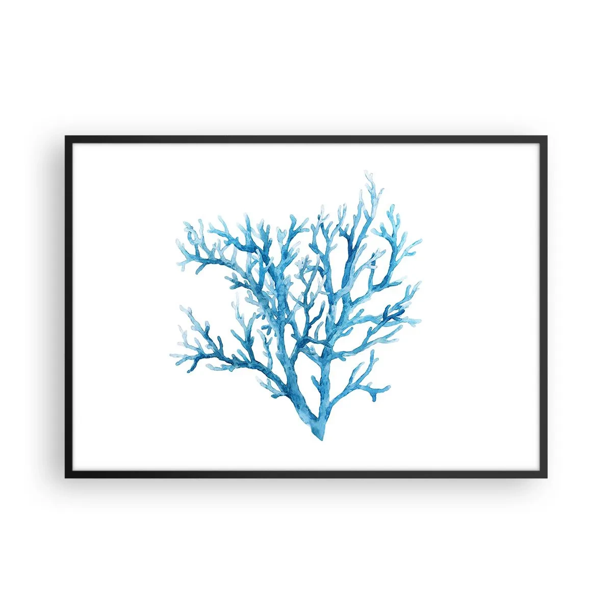 Poster in een zwarte lijst - Nautische filigraan - 100x70 cm