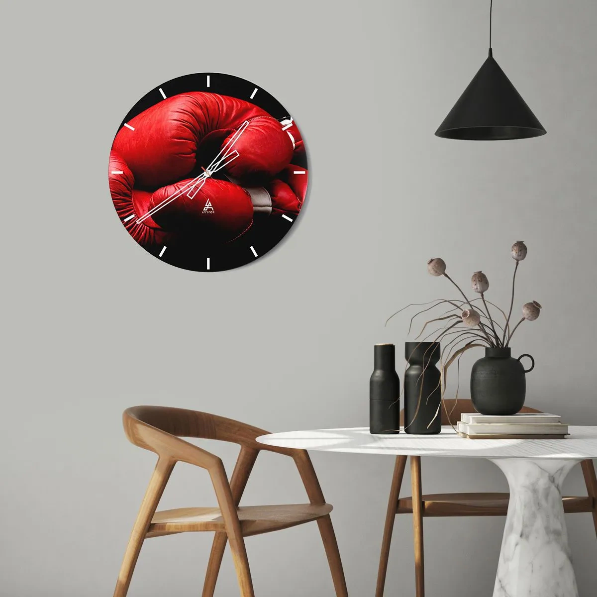 Wandklok - Klok - De emoties van het gevecht met ons - 40x40 cm