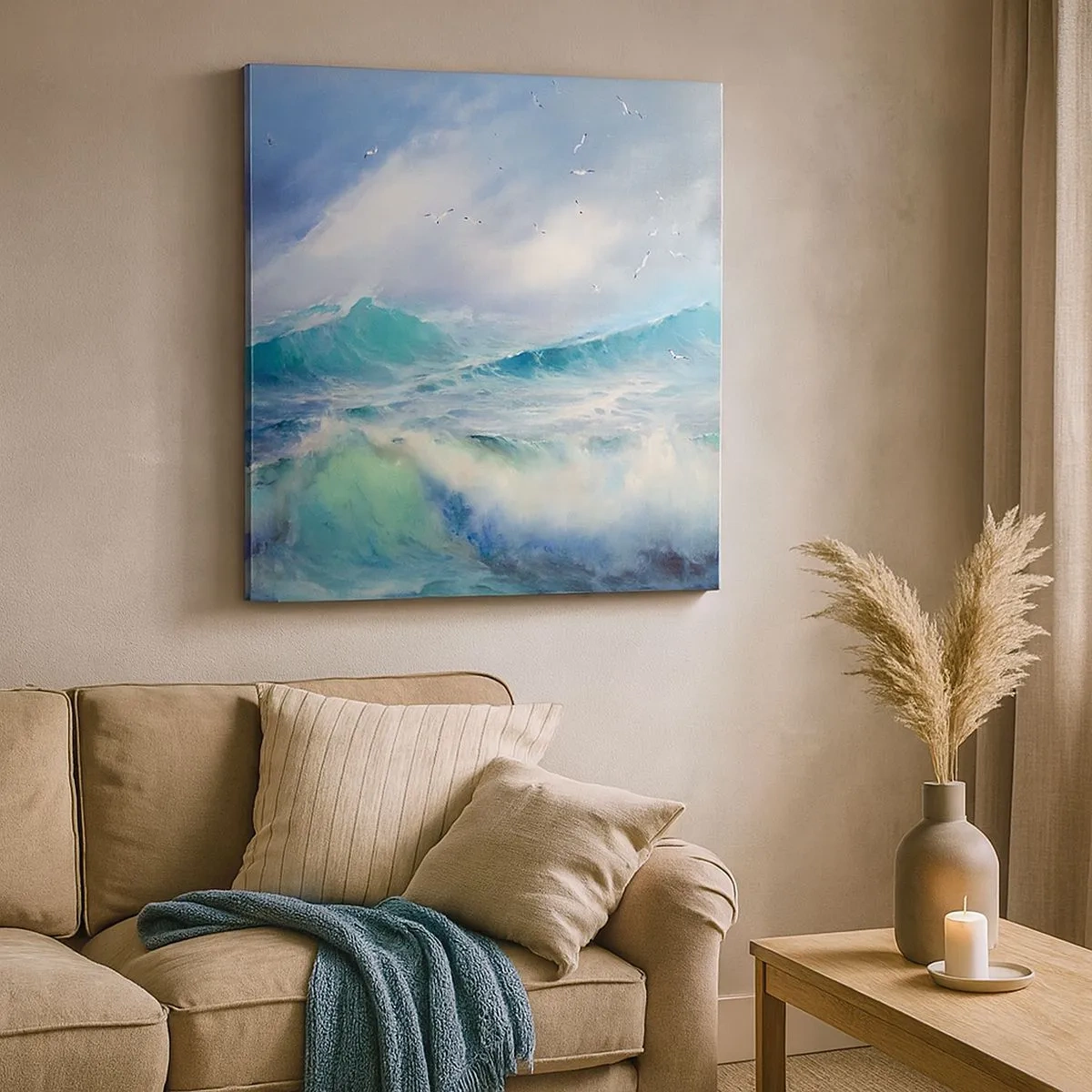 Schilderen op canvas - 'De wervelwind huilde van triomf...' - 30x30 cm