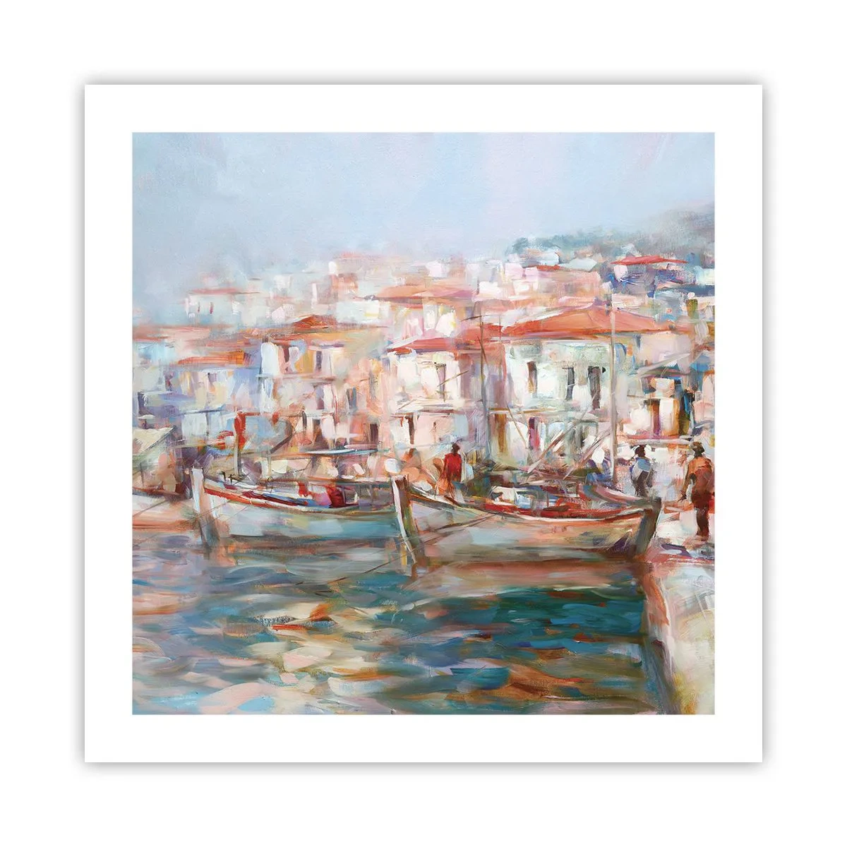 Poster - Pastel vakantie - 50x50 cm