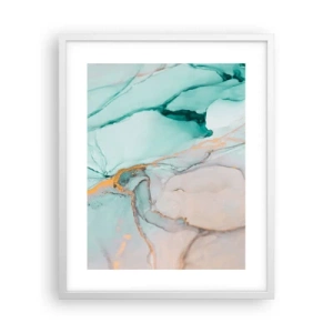 Poster in een witte lijst - Een dans van vormen en kleuren - 40x50 cm