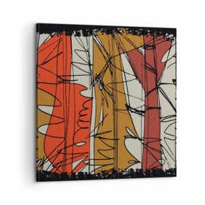 Schilderen op canvas - Spontane compositie - 60x60 cm