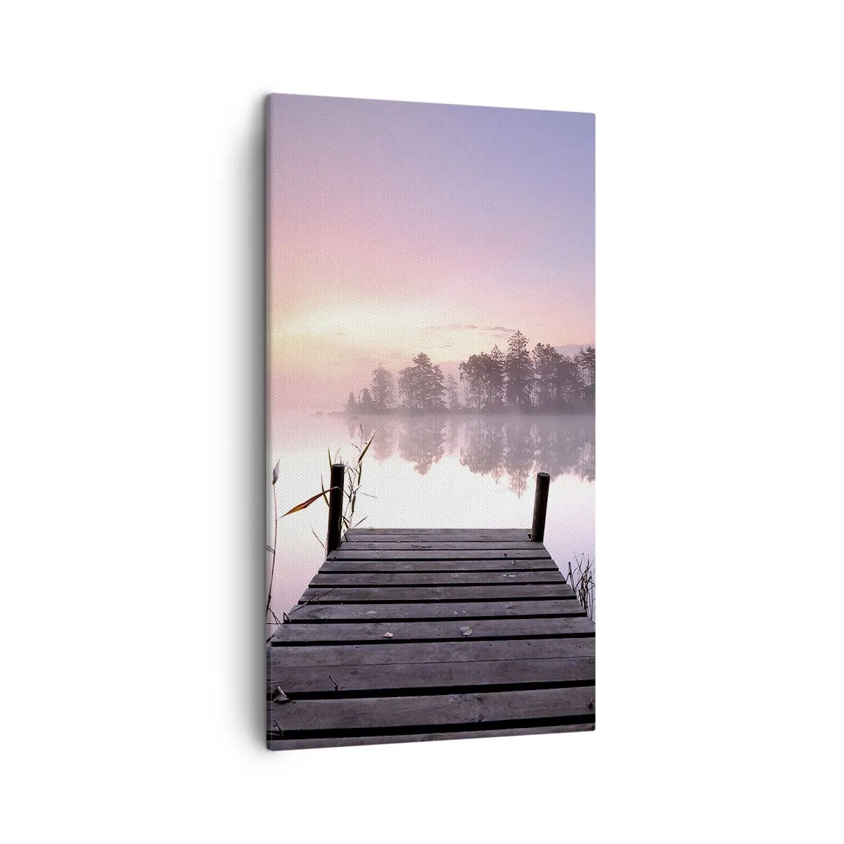 Schilderen op canvas - Van de lila mist... - 45x80 cm