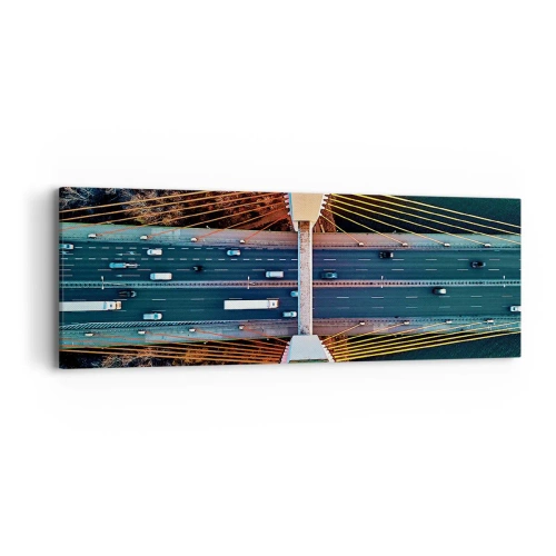 Schilderen op canvas - BEYOND the waters, beyond the forest - 90x30 cm