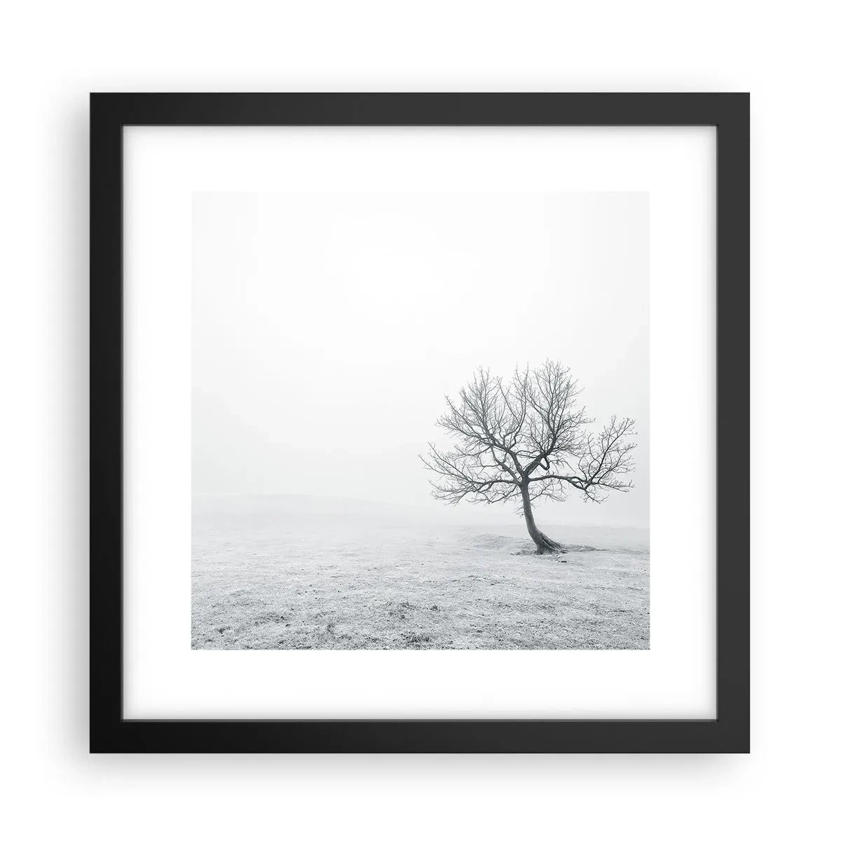 Poster in een zwarte lijst - Tegen het niets - 30x30 cm