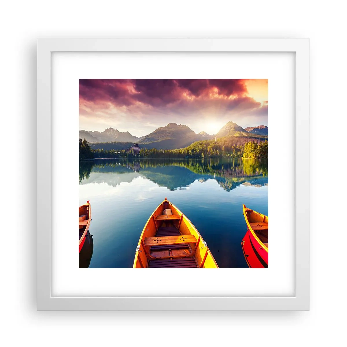 Poster in een witte lijst - Niets tegen de natuur - 30x30 cm