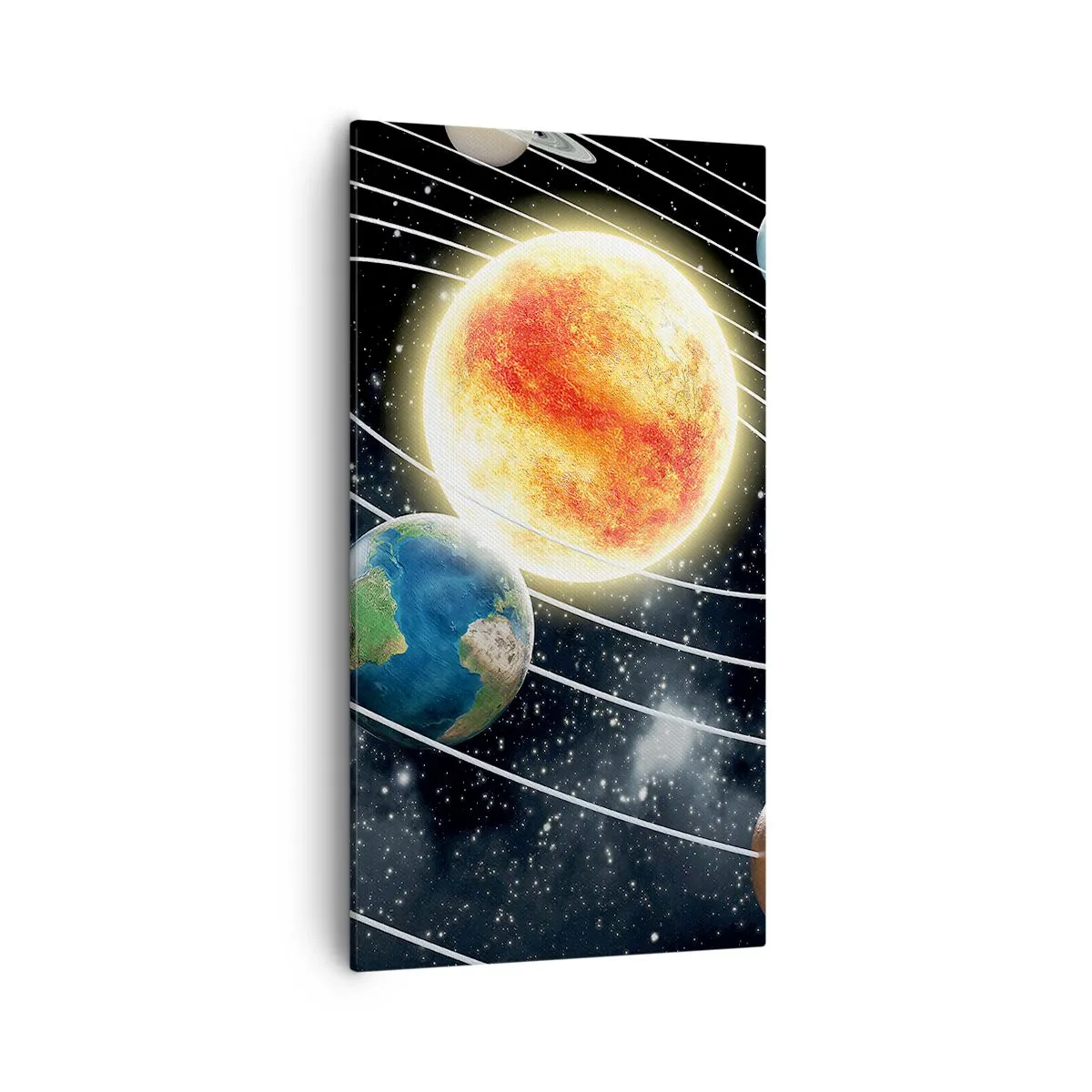 Schilderen op canvas - Kosmische dans - 55x100 cm