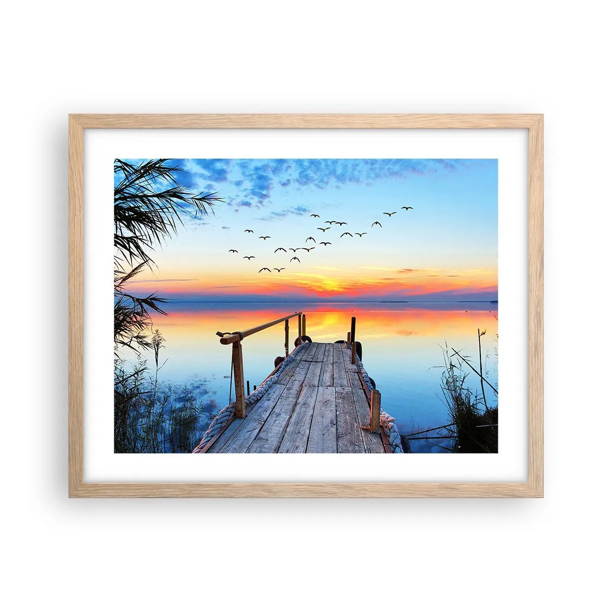 Een poster in een licht eiken lijst - Het is tijd om terug te gaan... - 50x40 cm