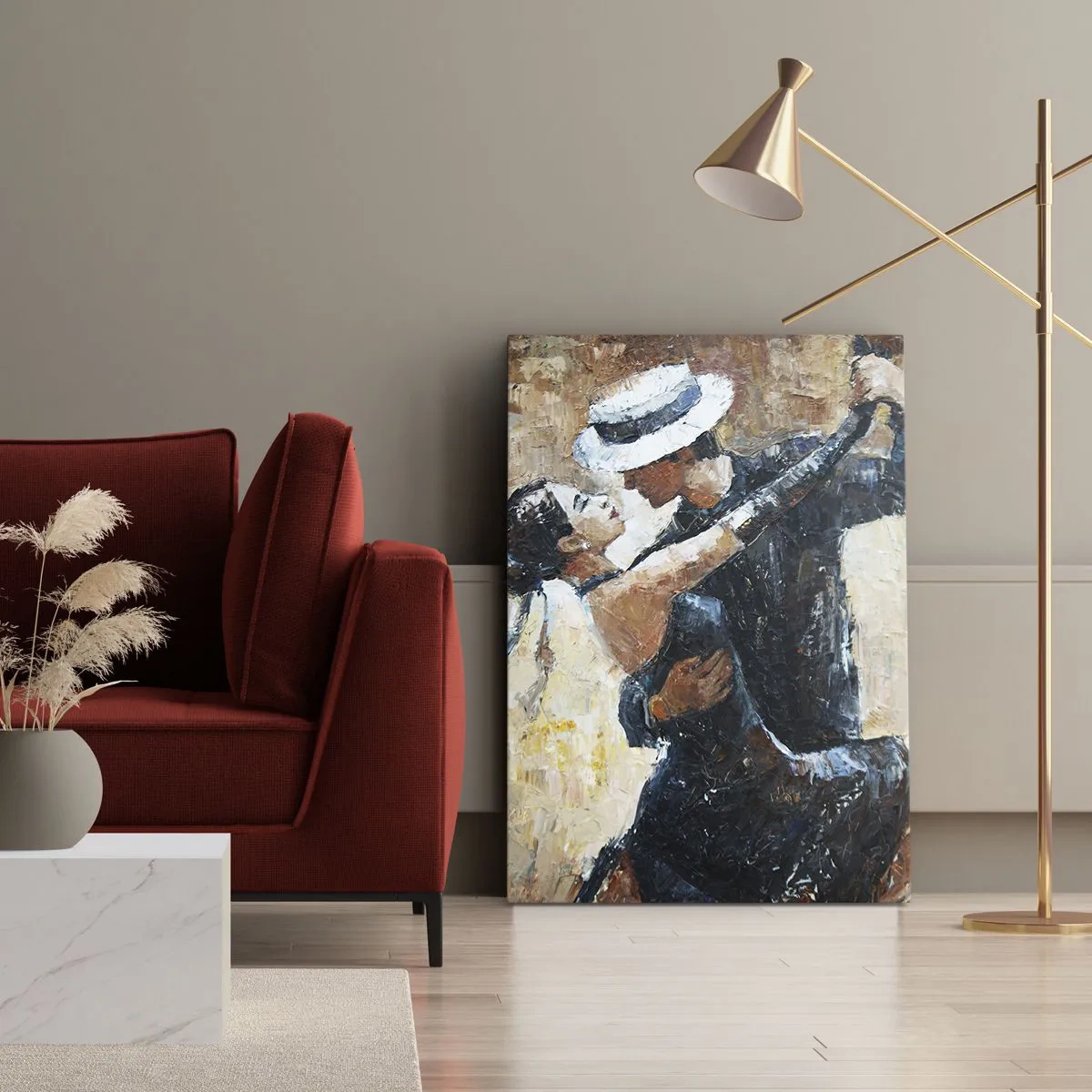 Schilderen op canvas - A la Rudolf Valentino - 50x70 cm
