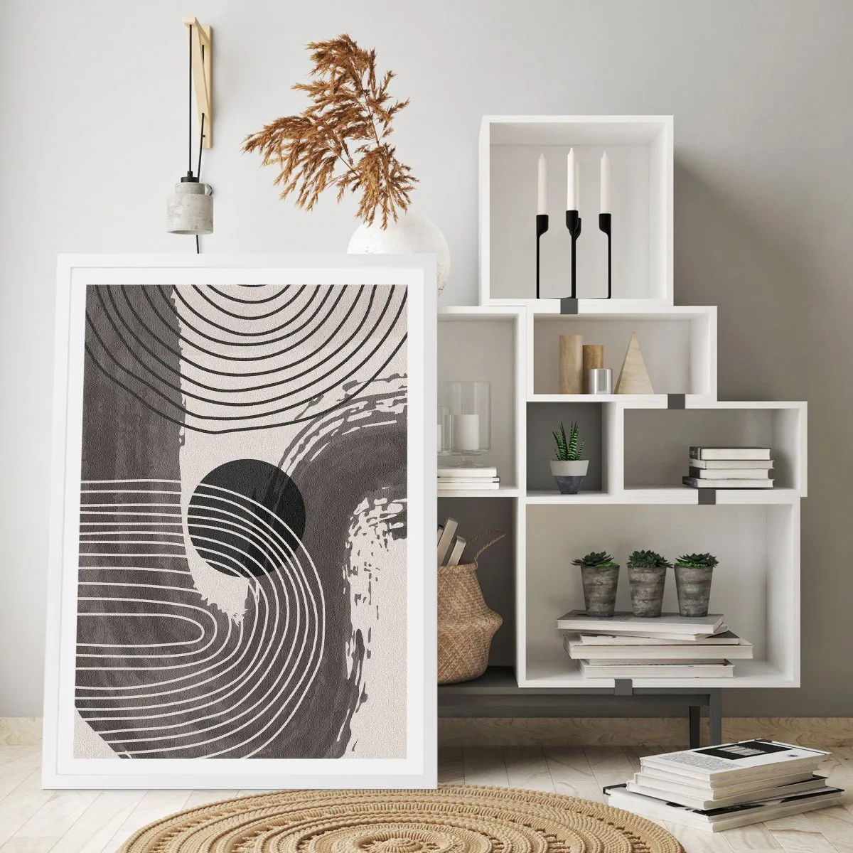 Poster in een witte lijst - Het ovaal wint - 50x70 cm