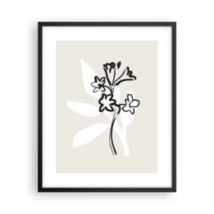Poster in een zwarte lijst - Schets voor het herbarium - 40x50 cm