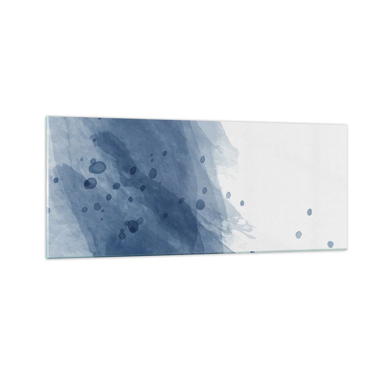Schilderen op glas - Blauwe tule - 100x40 cm