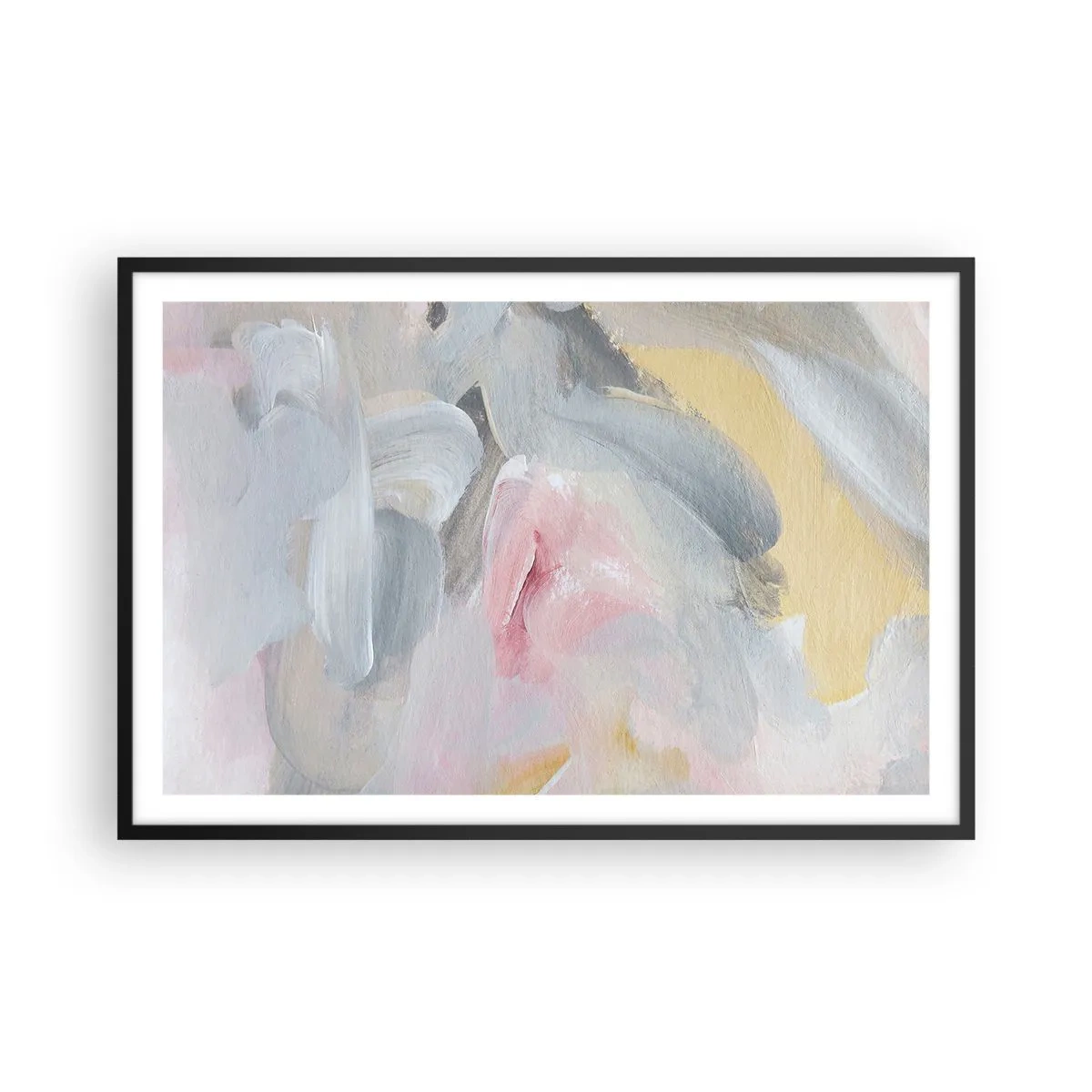 Poster in een zwarte lijst - In een pastelkleurige wereld - 91x61 cm