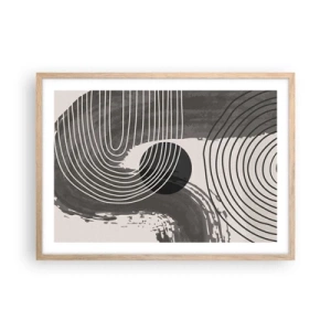 Een poster in een licht eiken lijst - Het ovaal wint - 70x50 cm