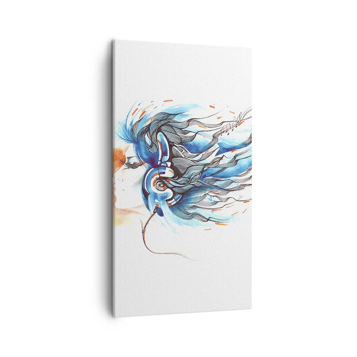 Schilderen op canvas - Laat de muziek spelen - 45x80 cm