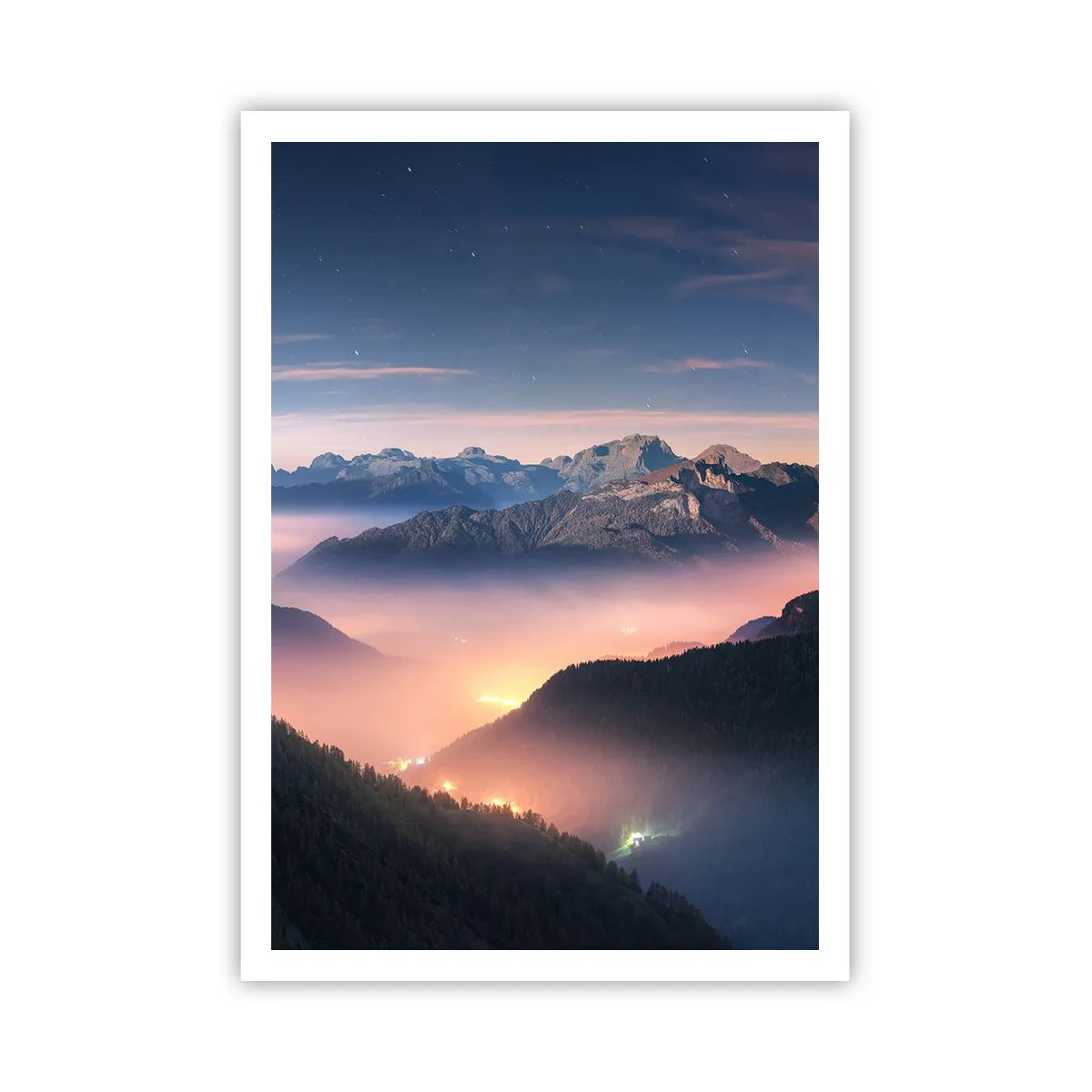 Poster - Licht in de dalen - 70x100 cm