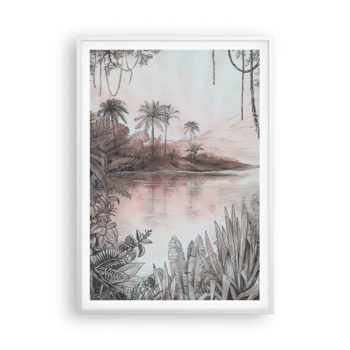 Poster in een witte lijst - Een 19e-eeuws ontdekkingsdagboek - 70x100 cm