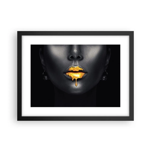 Poster in een zwarte lijst - Goldmouth - 40x30 cm
