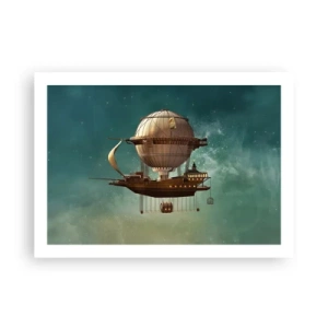 Poster - Jules Verne groet - 70x50 cm