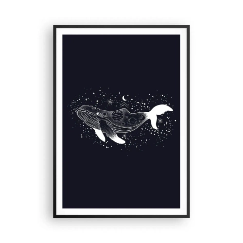 Poster in een zwarte lijst - In de oceaan van het universum - 70x100 cm