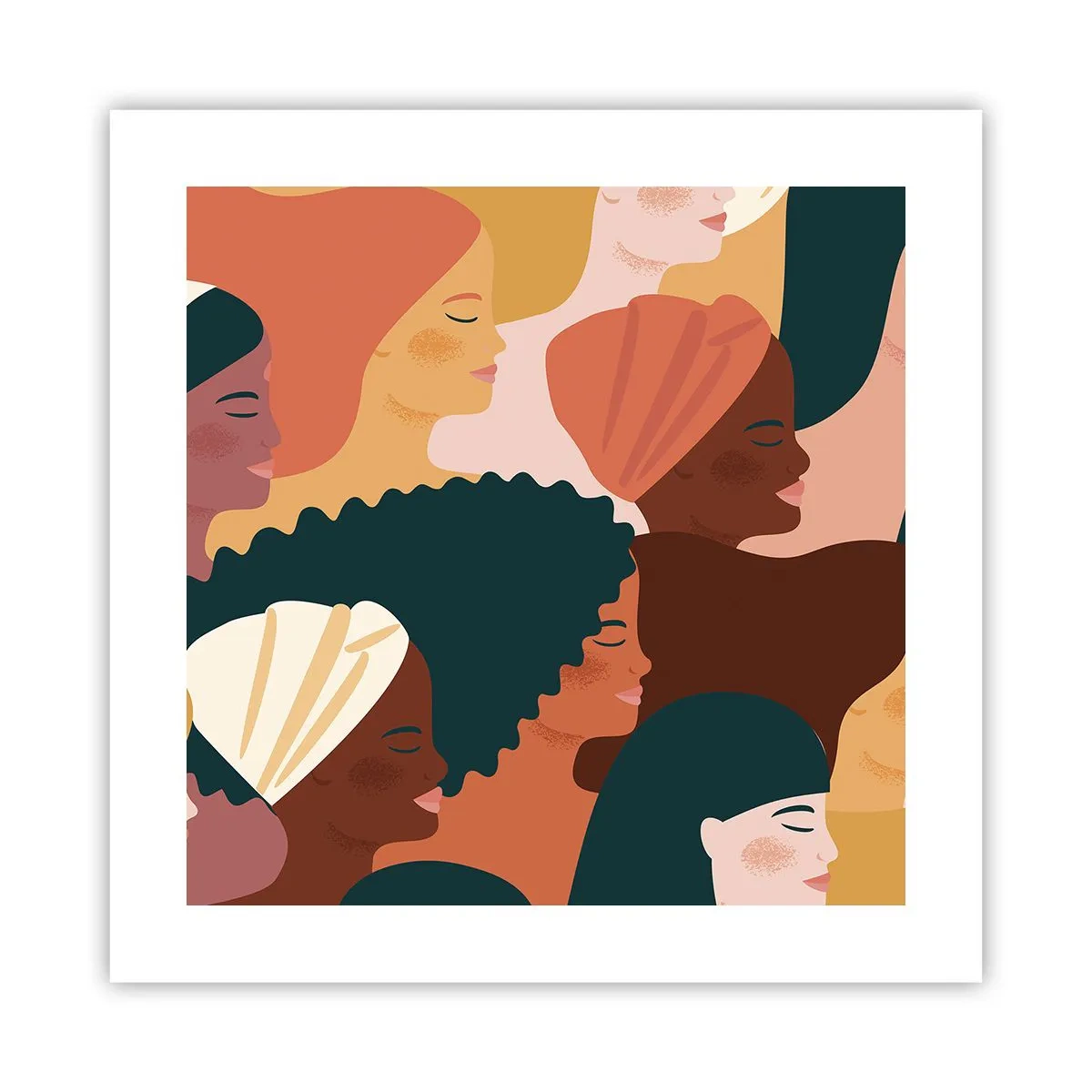 Poster - Alleen vrouwelijkheid - 40x40 cm