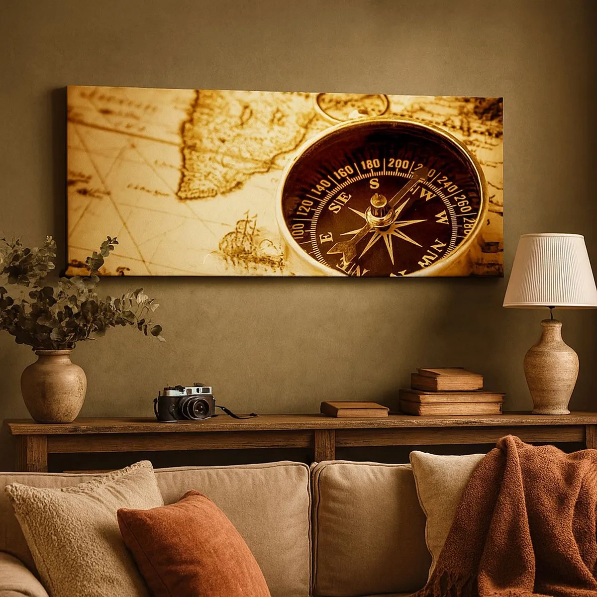 Schilderen op canvas - Oost of west? - 100x40 cm