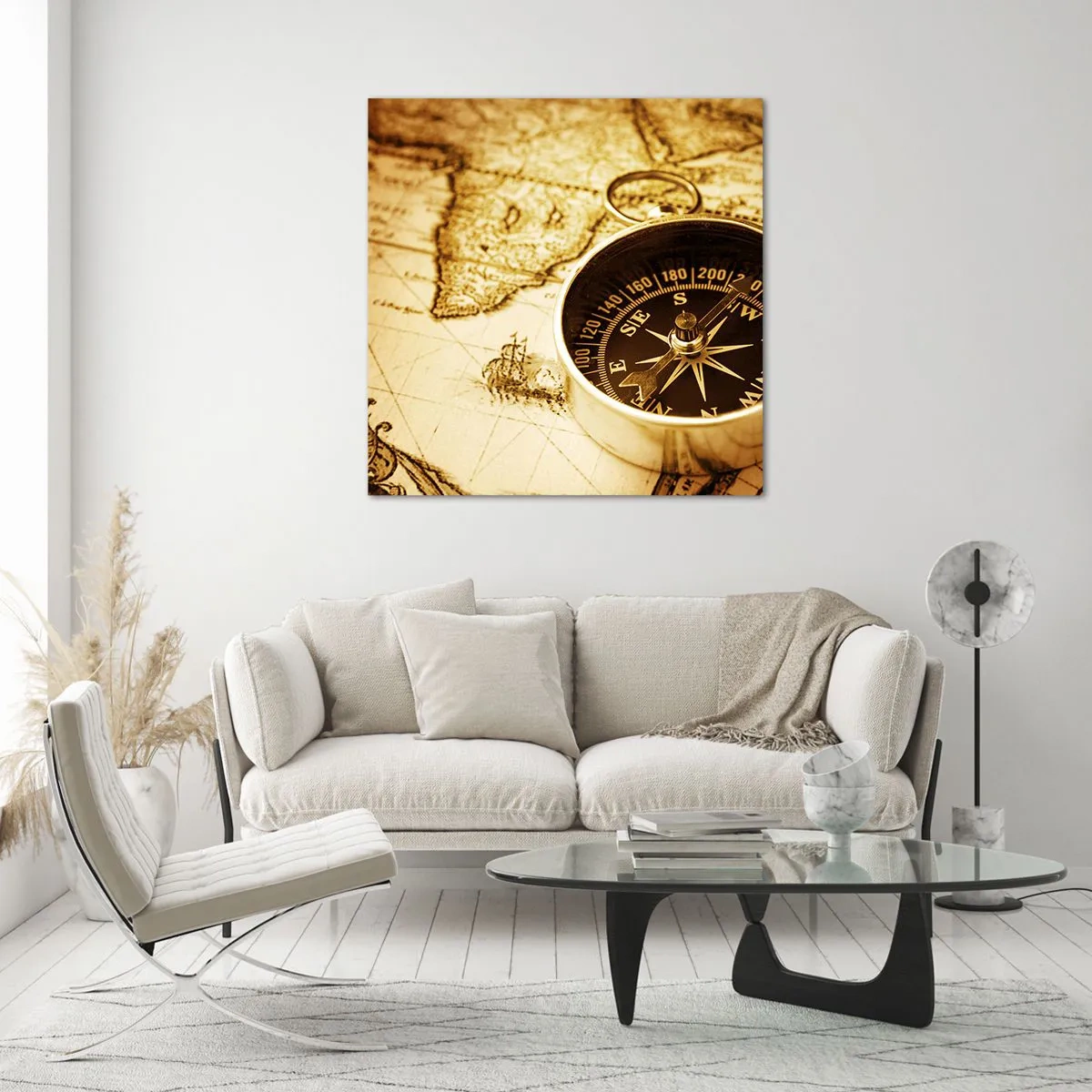 Schilderen op glas - Oost of west? - 70x70 cm