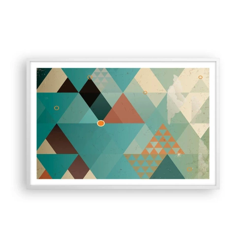 Poster in een witte lijst - Eenheid van veelheid, veelheid van eenheid - 91x61 cm