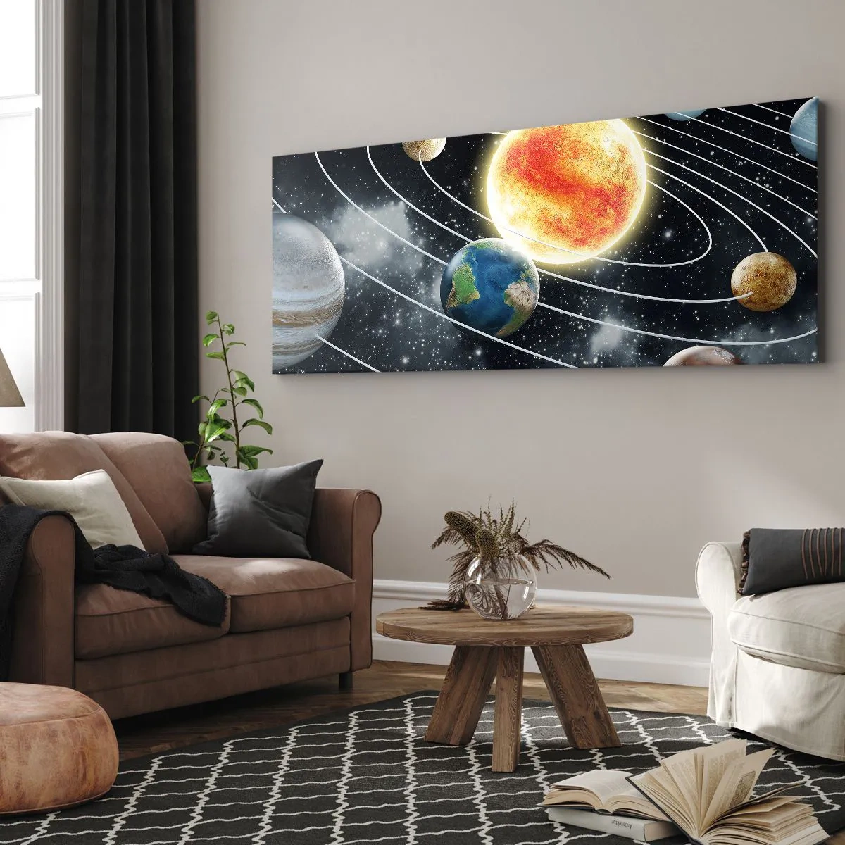 Schilderen op canvas - Kosmische dans - 120x50 cm