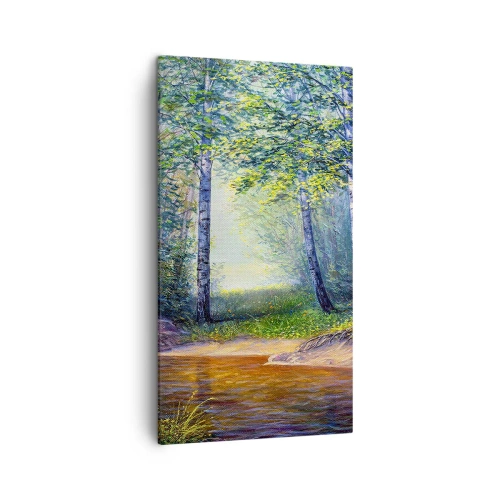 Schilderen op canvas - Idyllisch landschap - 45x80 cm