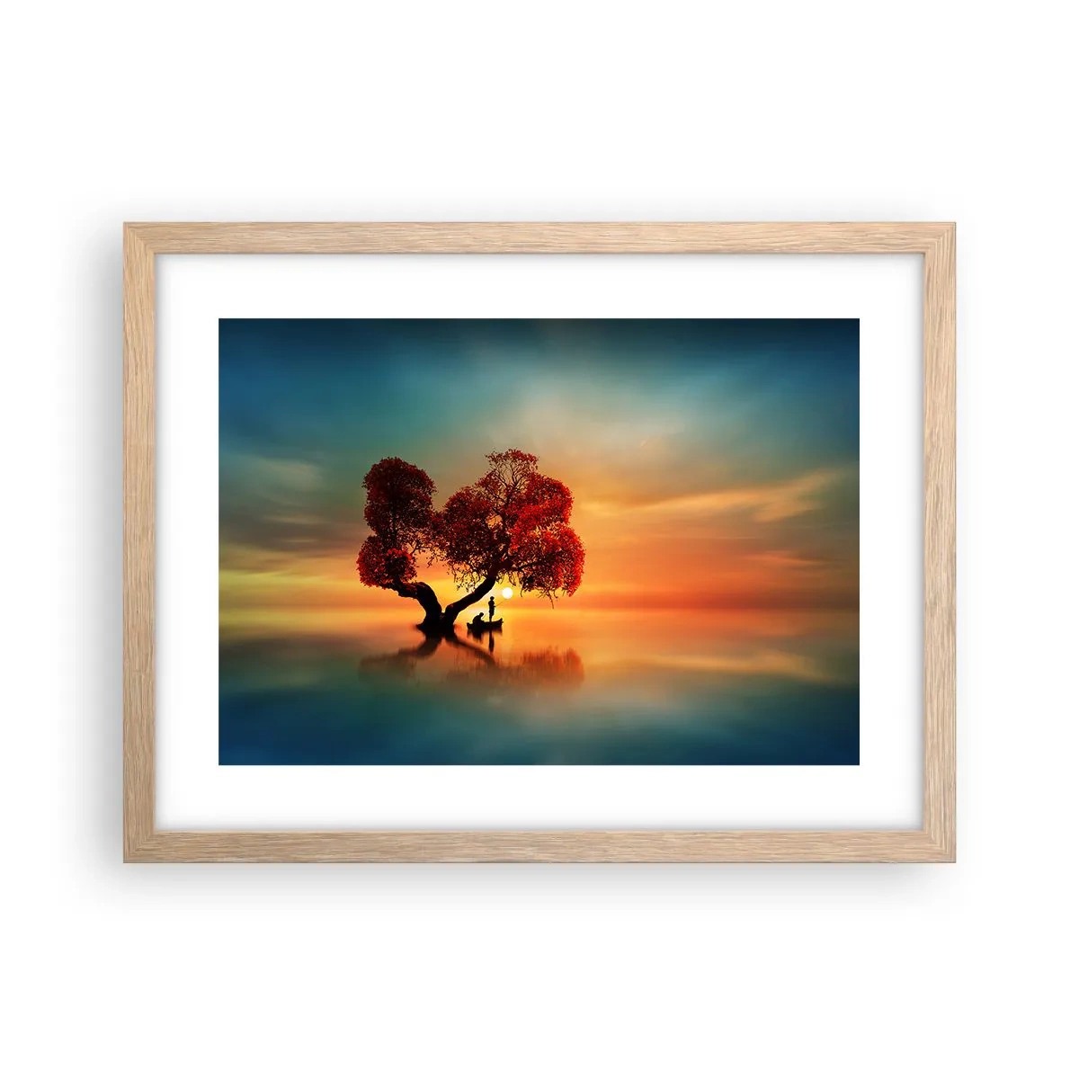 Een poster in een licht eiken lijst - Afstanders en de stilte van de wereldlozen - 40x30 cm