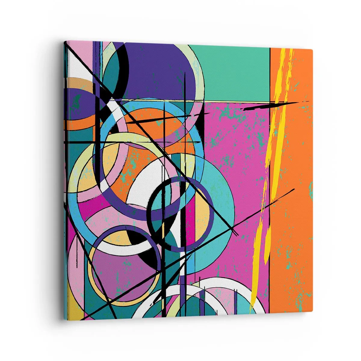 Schilderen op canvas - Wiel voor wiel - 30x30 cm