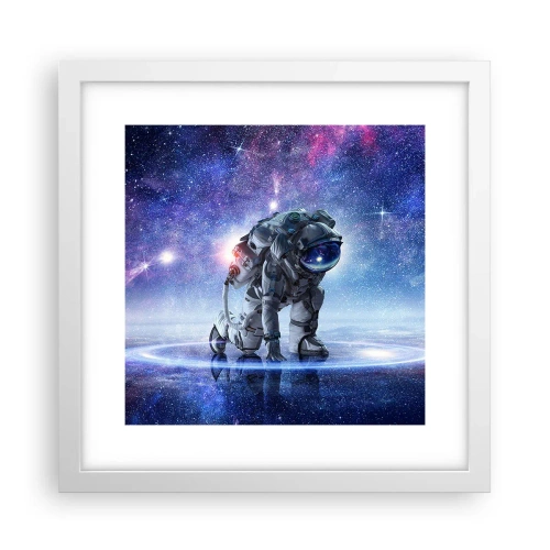 Poster in een witte lijst - De sterrenhemel boven mij - 30x30 cm