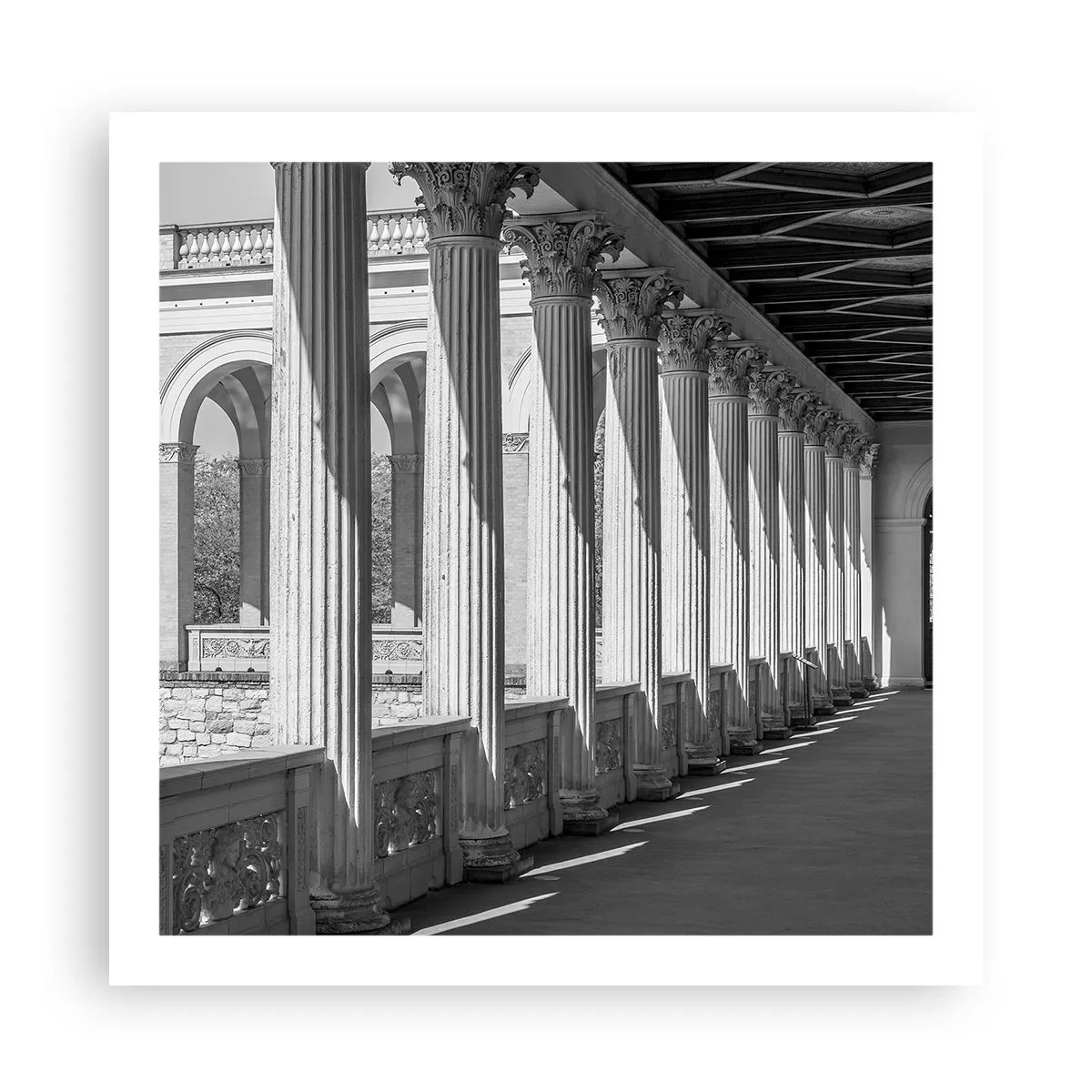 Poster - Zonnige arcade - 60x60 cm