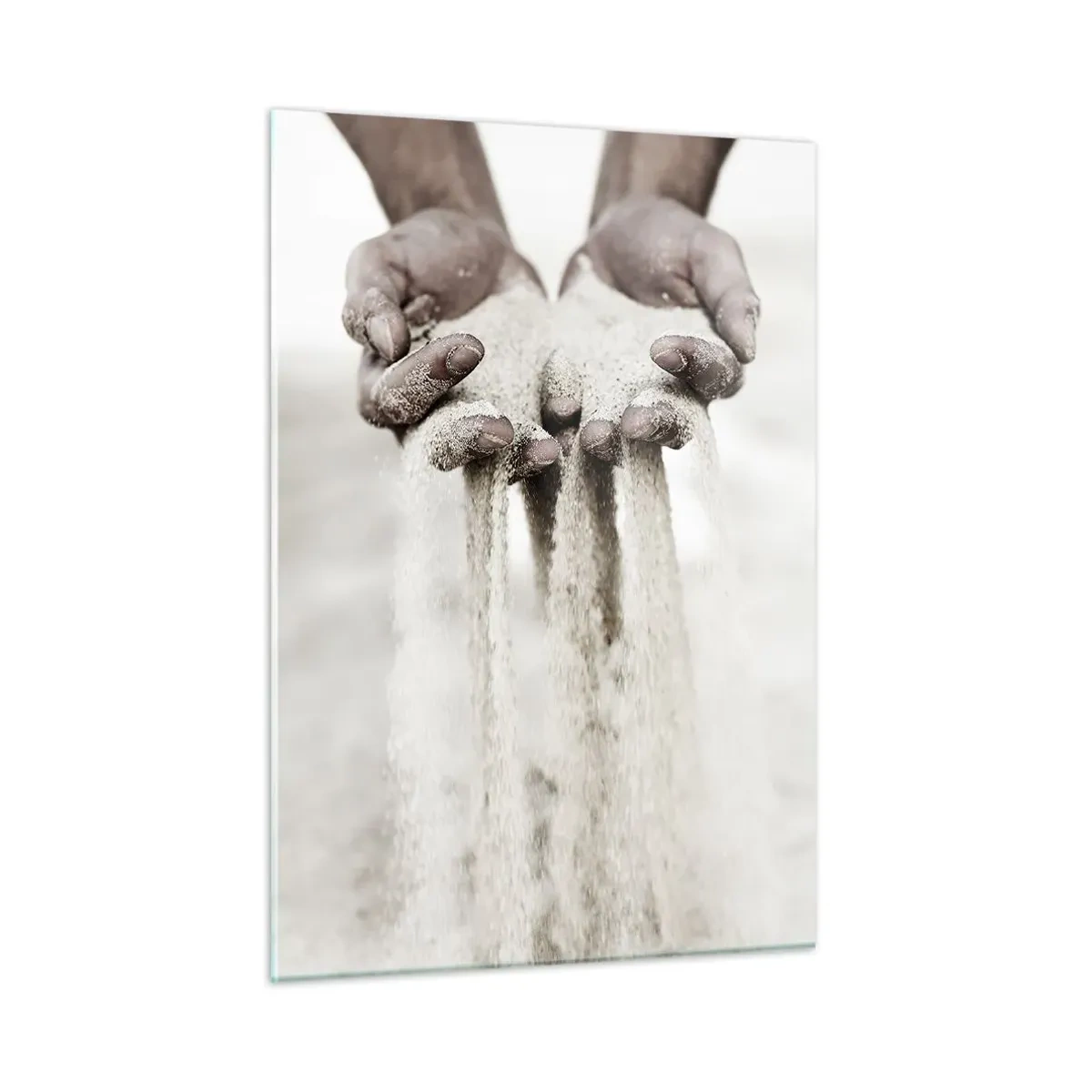 Schilderen op glas - Met deze handen… - 50x70 cm