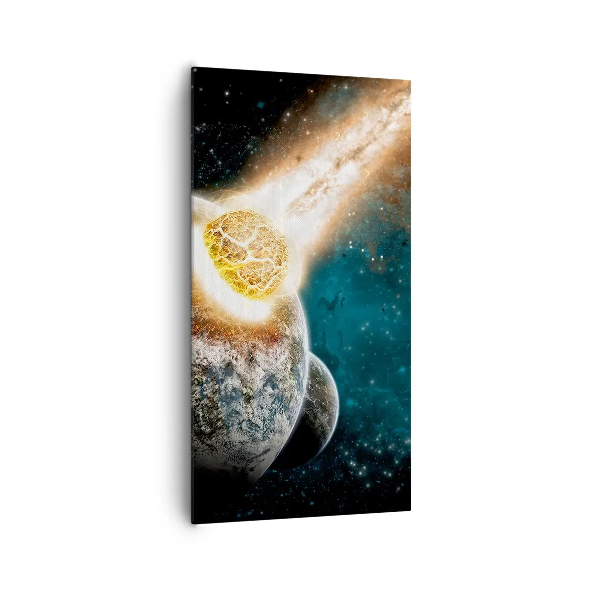 Schilderen op canvas - Vernietiging of geboorte - 65x120 cm