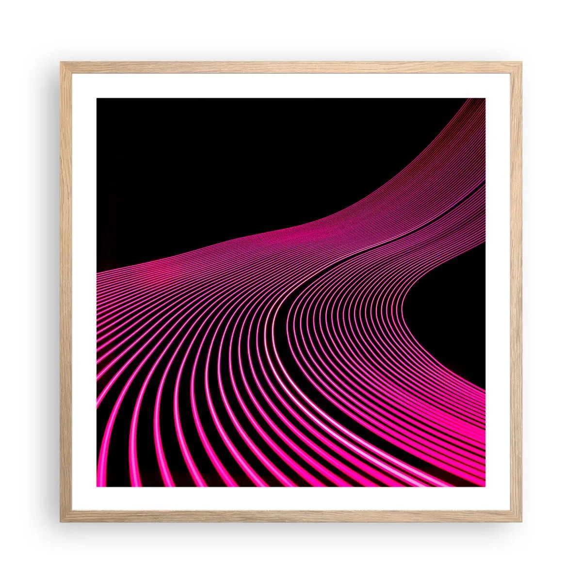 Een poster in een licht eiken lijst - Avenue van licht - 60x60 cm