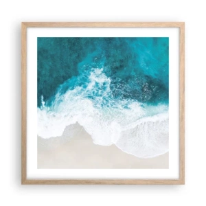 Een poster in een licht eiken lijst - Natuurlijke streling - 50x50 cm